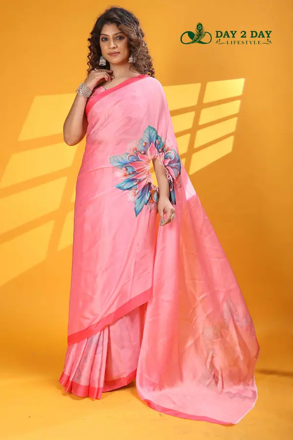 Blush Bloom Pink – Ready to Wear in 1 Minute | Gorgeous Satin Fabric
