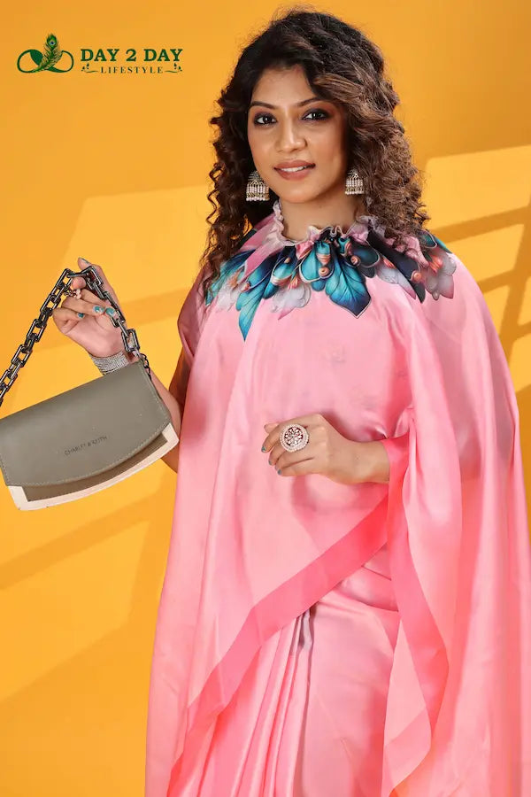 Blush Bloom Pink – Ready to Wear in 1 Minute | Gorgeous Satin Fabric