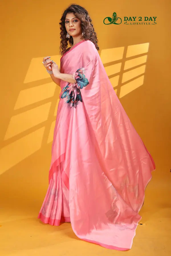 Blush Bloom Pink – Ready to Wear in 1 Minute | Gorgeous Satin Fabric